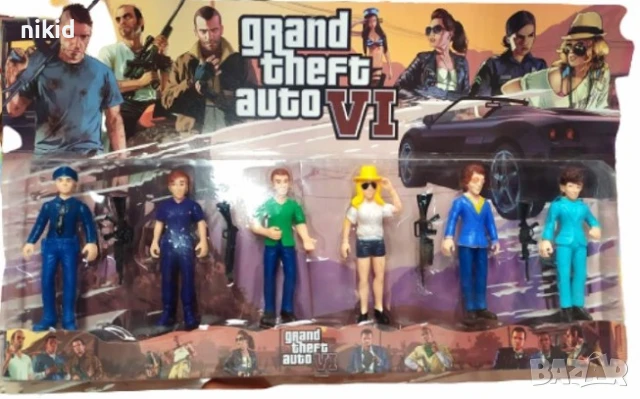 Grand Theft Auto VI GTA Пластмасови фигурки играчки за игра и украса торта играчки, снимка 2 - Фигурки - 50668669