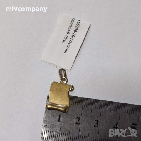 Златна висулка 0.78гр., снимка 2 - Колиета, медальони, синджири - 52827373