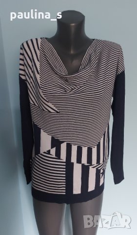 Два броя / Двуцветен пуловер тип туника / блуза / голям размер , снимка 4 - Блузи с дълъг ръкав и пуловери - 34734295