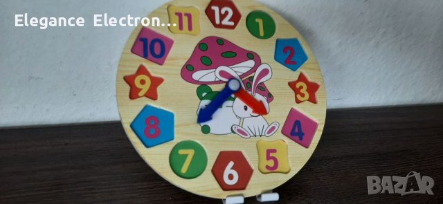 Детски часовник за учене на времето. , снимка 1 - Образователни игри - 37778085