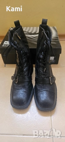 Черни боти, естествена кожа, номер 39, снимка 6 - Дамски боти - 51950629