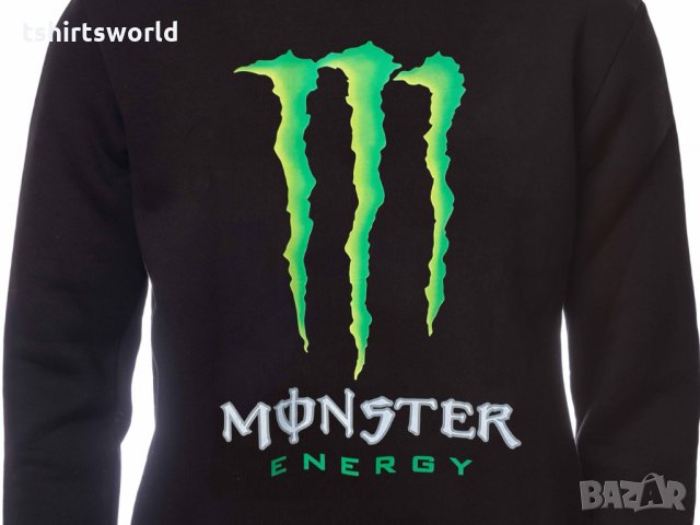 Нов мъжки суичър с трансферен печат MONSTER, снимка 2 - Суичъри - 30173230