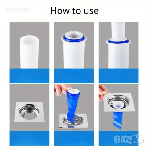 Силиконова клапа за сифон против неприятни миризми и отпадъци 2бр., снимка 6 - Други - 53387627