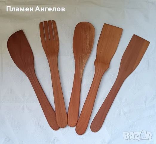 Дървена поставка със пет броя бъркалки. , снимка 5 - Други стоки за дома - 51187785