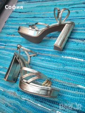 Златни сандали Sinsay, снимка 5 - Сандали - 44133045
