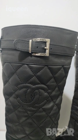 Chanel ботуши естествена кожа, снимка 4 - Дамски ботуши - 53037879