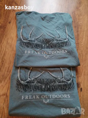 freak outdoors - мъжки ловни тениска КАТО НОВИ ХЛ / 2ХЛ