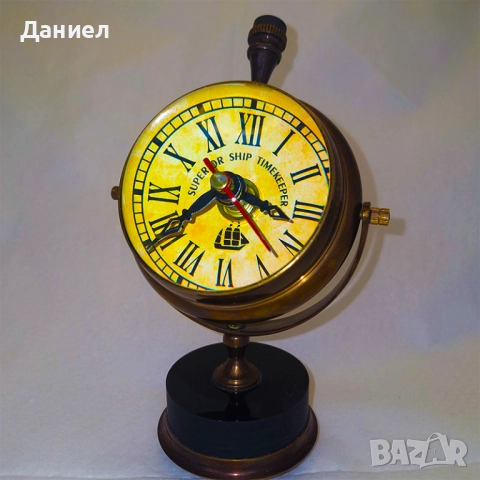 Бронзов часовник с ретро дизайн