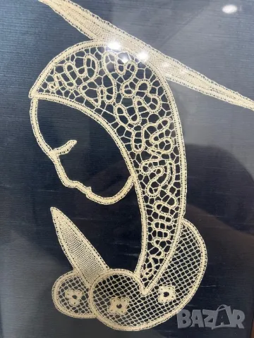 Мадона Картина в дантела Свещено изкуство Cantù рамка Реколта от средата на XX век, снимка 5 - Антикварни и старинни предмети - 49369534