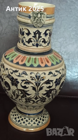 Керамична декоративна кана, 2,5 л, снимка 3 - Антикварни и старинни предмети - 52787685