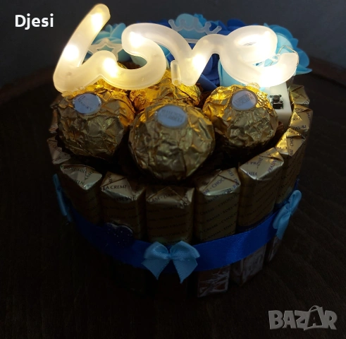 Подарък с бонбони и светещ надпис "Love", снимка 2 - Други - 53232203