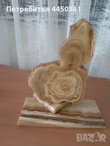 Старинна Декоративна скулптура от естествен камък – ОНИКС, снимка 2 - Антикварни и старинни предмети - 50564147