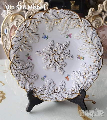Колекционерска порцеланова купа Meissen , снимка 6 - Антикварни и старинни предмети - 53558359