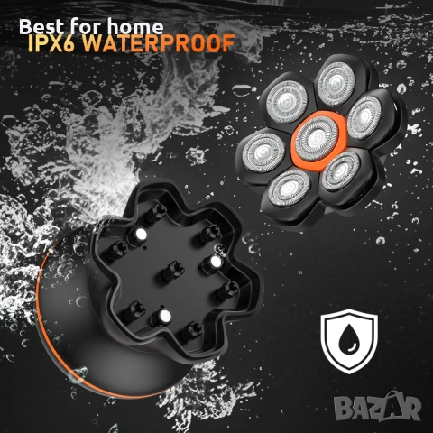 Maxgroom Самобръсначка за глава за плешиви мъже, 7D ,водоустойчива , снимка 4 - Машинки за подстригване - 53282656