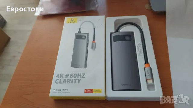 Хъб 7 в 1, Baseus Clarity, USB-C към 1 x HDMI4K, 60Hz, снимка 8 - Кабели и адаптери - 47767662