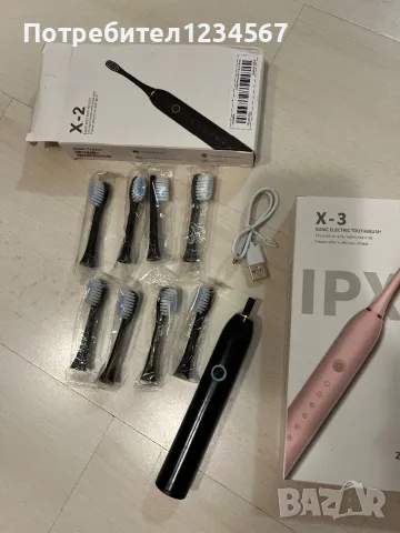 2 бр. електрически четки- в черно и розово в кутията има 8 бр, снимка 1