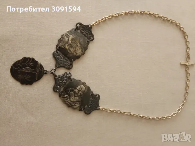  РУСКА ОГЪРЛИЦА с РЕЛЕФНИ ПРАВОСЛАВНИ ИКОНИ и РАЗПЯТИЕ - МАЙСТОРСКА  ИЗРАБОТКА