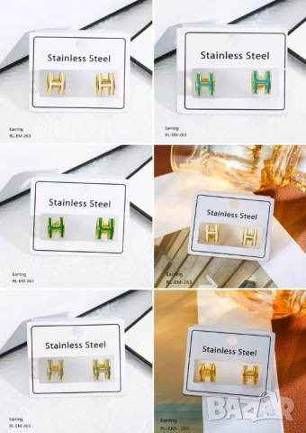 обеци от висококаествена сartier versace hermes louis vuitton, снимка 5 - Обеци - 52137937