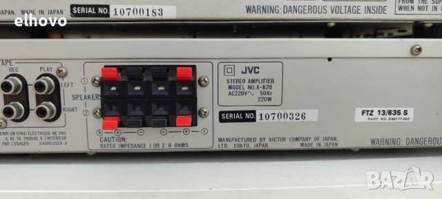 Стерео усилвател и тунер JVC A-K20, T-K20, снимка 6 - Ресийвъри, усилватели, смесителни пултове - 50639848