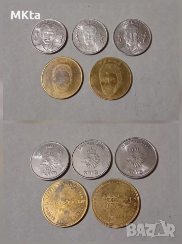 Голяма колекция жетони с Футболисти, снимка 6 - Колекции - 53587484