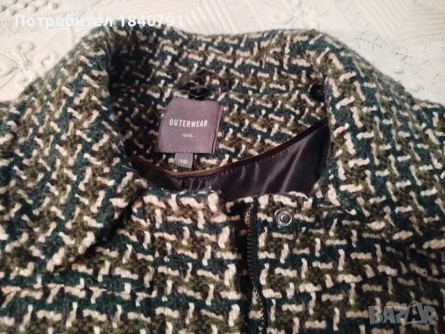 Късо палто NEXT – меланж, размер XL (UK16), снимка 9 - Палта, манта - 53492613