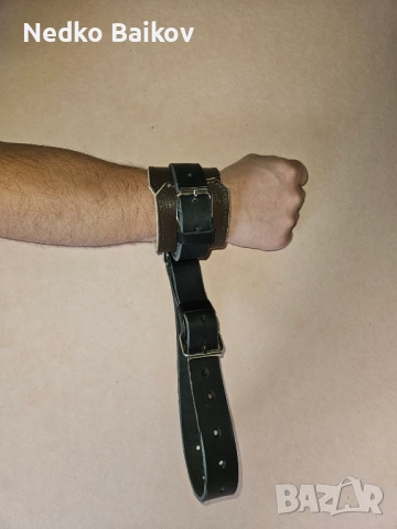 Кожени белезници за фиксация към легло, снимка 3 - Медицински консумативи - 52178725