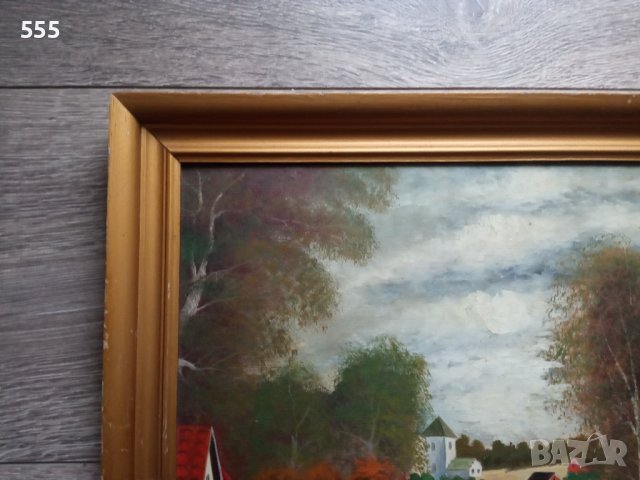 Картина масло - пейзаж 1945 год., снимка 2 - Картини - 43785469