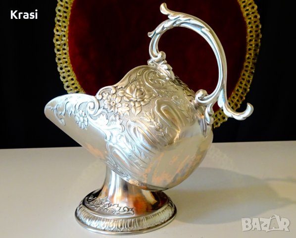 Японска посребрена поставка за бутилка, снимка 3 - Антикварни и старинни предмети - 38394612