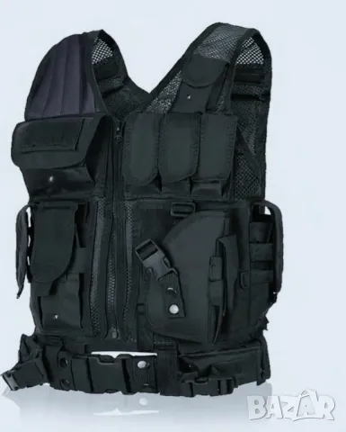 Тактическа жилетка /елек/+ к-т аксесоари+Кобур , снимка 4 - Екипировка - 49040524