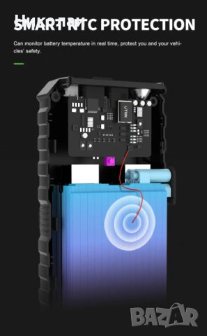 Мощен Бустер джъмп стартер 4000 ампера, снимка 5 - Други инструменти - 53572205