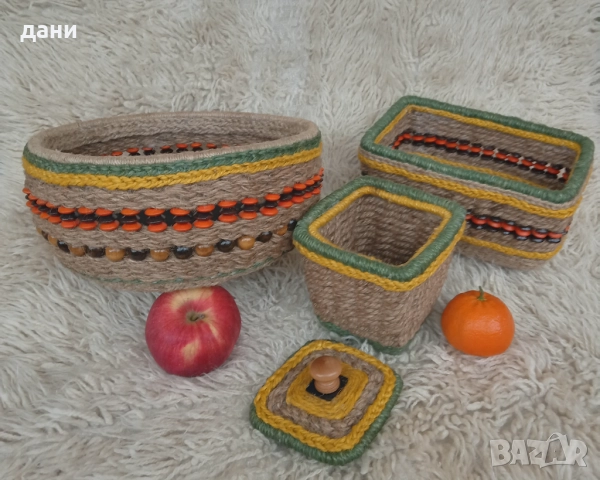 Комплект Декоративни съдове - ръчна изработка , снимка 2 - Декорация за дома - 52455526