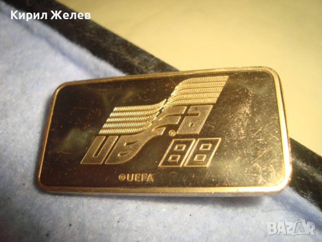 UEFA 88 ЕВРО-88 СПОРТЕН КОЛЕКЦИОНЕРСКИ МЕДЕН ПЛАКЕТ СУВЕНИР с ДЕБЕЛА ПОЗЛАТА КУПА УЕФА ФУТБОЛ 30249, снимка 5 - Антикварни и старинни предмети - 38152865