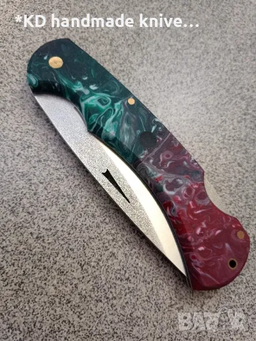 Сгъваем нож ръчно изработен, снимка 3 - Ножове - 48040073
