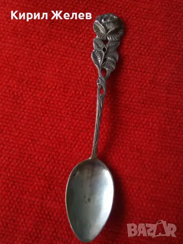 ANTIKO СТАРА НЕМСКА ФЛОРАЛНА КОЛЕКЦИОНЕРСКА СРЕБЪРНА ЛЪЖИЧКА За КАФЕ СРЕБРО 800 ПРОБА 42982, снимка 15 - Колекции - 44376221