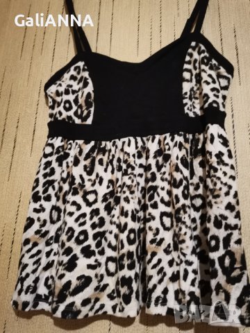 СТРАХОТЕН ТОП В ЕФЕКТЕН ПРИНТ РАЗМЕР XL, снимка 2 - Корсети, бюстиета, топове - 37006777