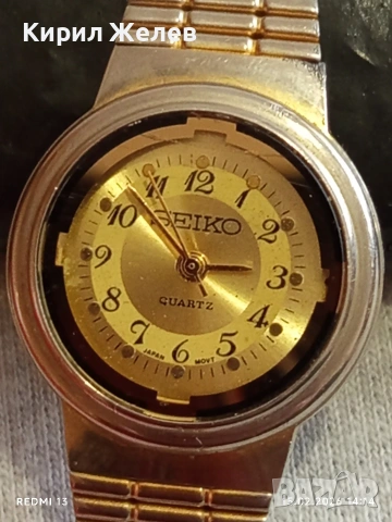 Марков оригинален дамски часовник SEIKO QUARTZ JAPAN стилен дизайн 28496