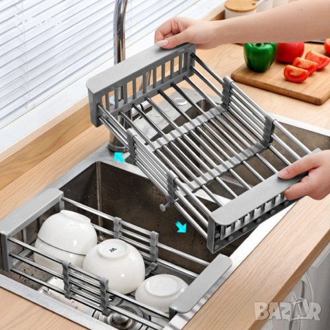 Разтегателен сушилник за мивка, снимка 4 - Аксесоари за кухня - 44076839