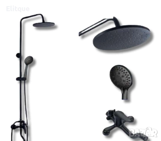 Душ комплект, кръгла регулируема по височина душ система за баня, снимка 4 - Други стоки за дома - 52854053