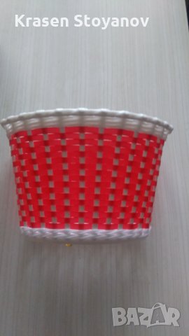 Кошче за детско колело - червено, синьо и сиво