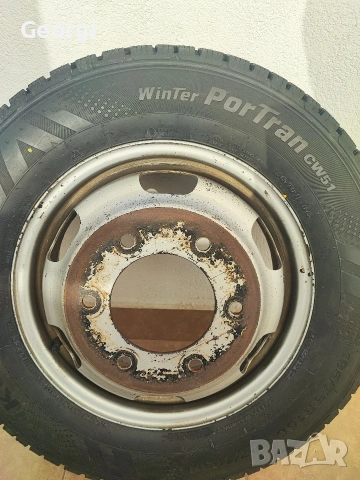 Джанта 5.5J 6x117 с чисто нова гума Kumho Winter 195/75/16, снимка 3 - Гуми и джанти - 53383334