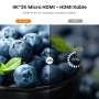 Micro HDMI към HDMI кабел – 4K Ultra HD, HDR, ARC, High Speed, снимка 6