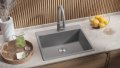 Сива Кухненска Мивка от гранит модел Рига 60 XL 580 x 500 мм, снимка 6