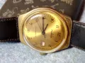 RUHLA ANTIMAGNETIC MADE in GDR Стар ПОЗЛАТЕН НЕМСКИ ЧАСОВНИК РУХЛА РАБОТИ КАИШКА Естеств. КОЖА 48690, снимка 12