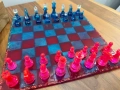 Ръчно изработен шах комплект - огън и лед, снимка 2