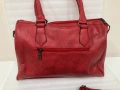 Дамска чанта от еко-кожа - червена, снимка 3