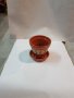 НОВА!!! Саксия с подложка м. 205 - 12 см - кафява, троянска шарка, снимка 1 - Саксии и кашпи - 40212099