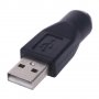 Преходник 2 бр PS / 2 мъжки към USB женски порт адаптер конектор за компютърна клавиатура мишка лапт, снимка 5