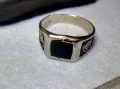 ЕМАЙЛИРАН ТУРСКИ РЕТРО СТИЛ ПРЪСТЕН от БЛАГОРОДНА НЕРЪЖДАЕМА СТОМАНА със СУЛТАНСКА ТУГРА 34834, снимка 3