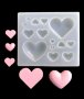 Силиконов молд сърца различни размери , снимка 1 - Форми - 39153120