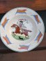 Старинна френска рисувана чиния,1880г, снимка 1